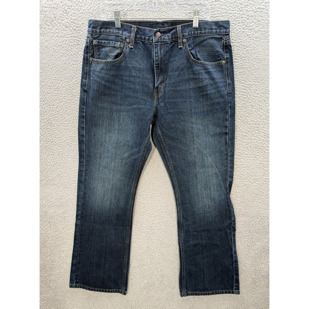 Levis 527 Jeans Mens 36x30 Blue Slim Bootcut Distressed Workwear Skater Grunge‎